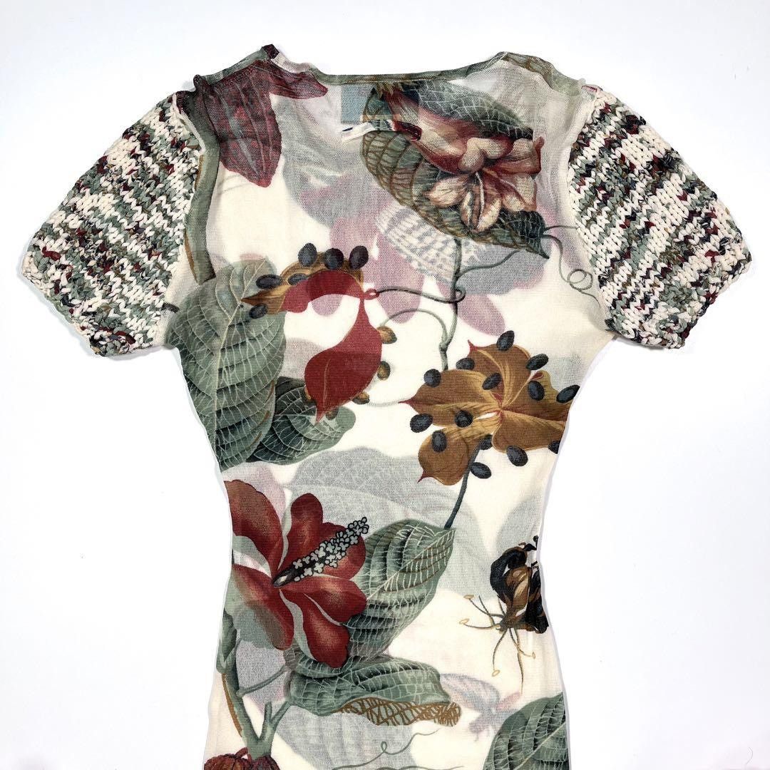 Jean Paul Gaultier RARE 1993 Jean Paul Gaultier mesh floral print dress Size M / US 6-8 / IT 42-44 - 7 Thumbnail