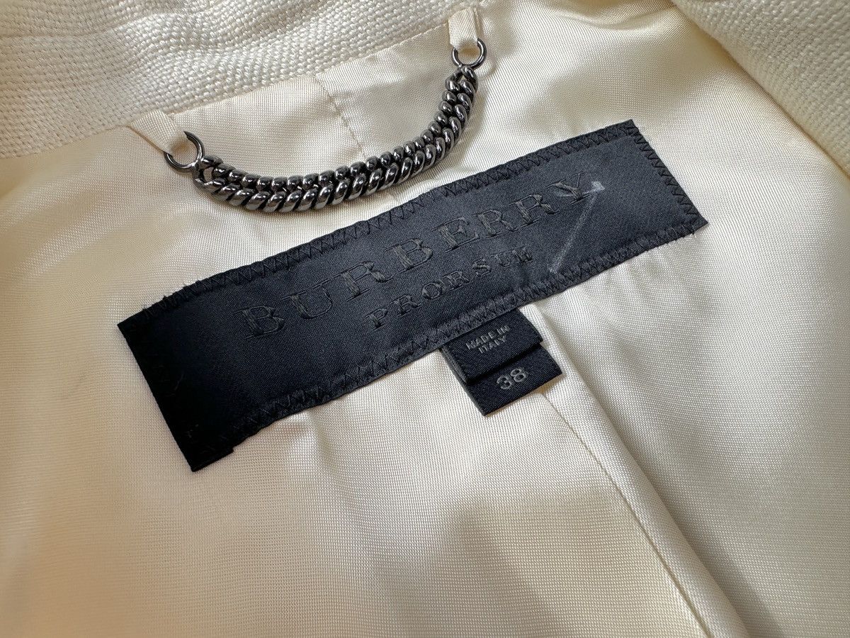 Burberry Prorsum BURBERRY PRORSUM Runway 100% Linen Blazer Jacket Ecru Size XS / US 0-2 / IT 36-38 - 4 Thumbnail