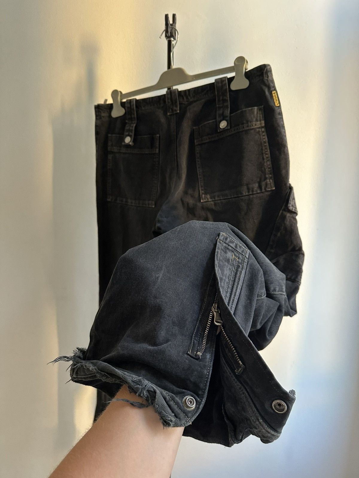 Armani Armani Jeans Fireman Archive 90s Faded Zipped Cargo Pants Size US 34 / EU 50 - 15 Thumbnail