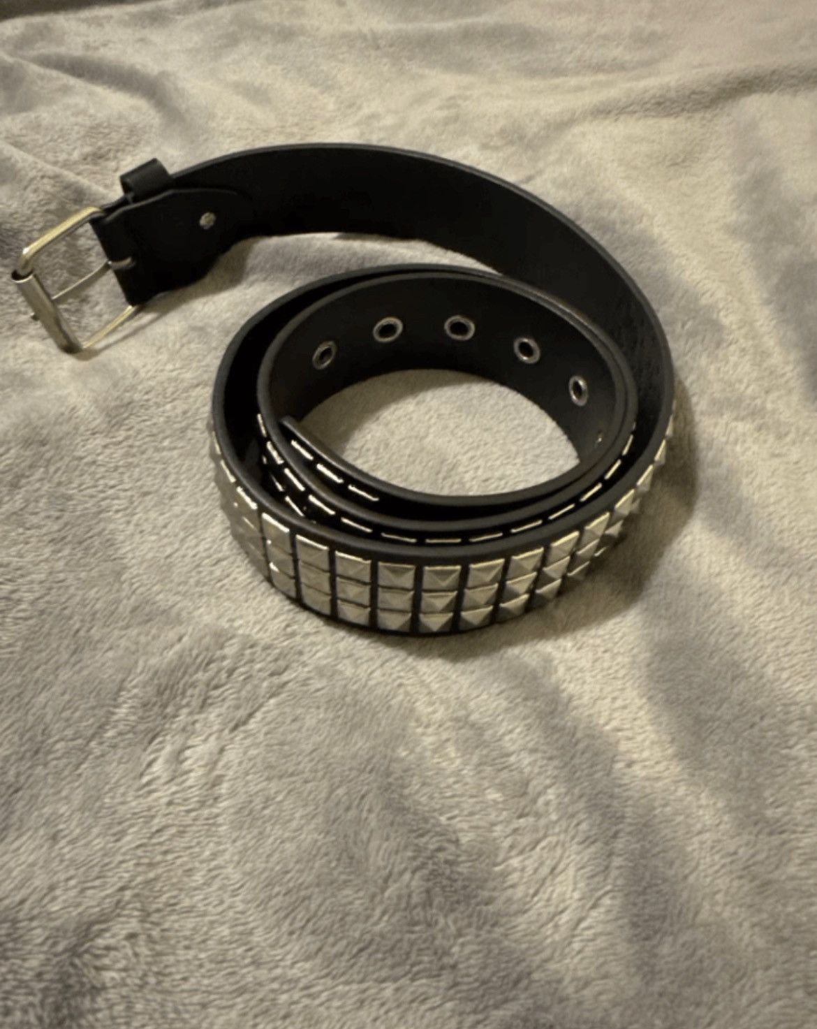 Japanese Brand × Vintage Y2K 2000s Gothic Leather Studded Belt Size ONE SIZE - 3 Thumbnail