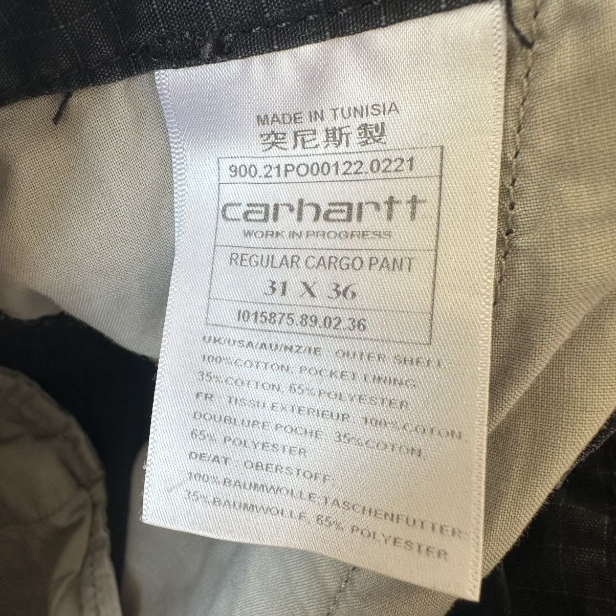 Carhartt Carhartt WiP Cargo regular Pants Black Multipocket Size US 31 - 9 Thumbnail