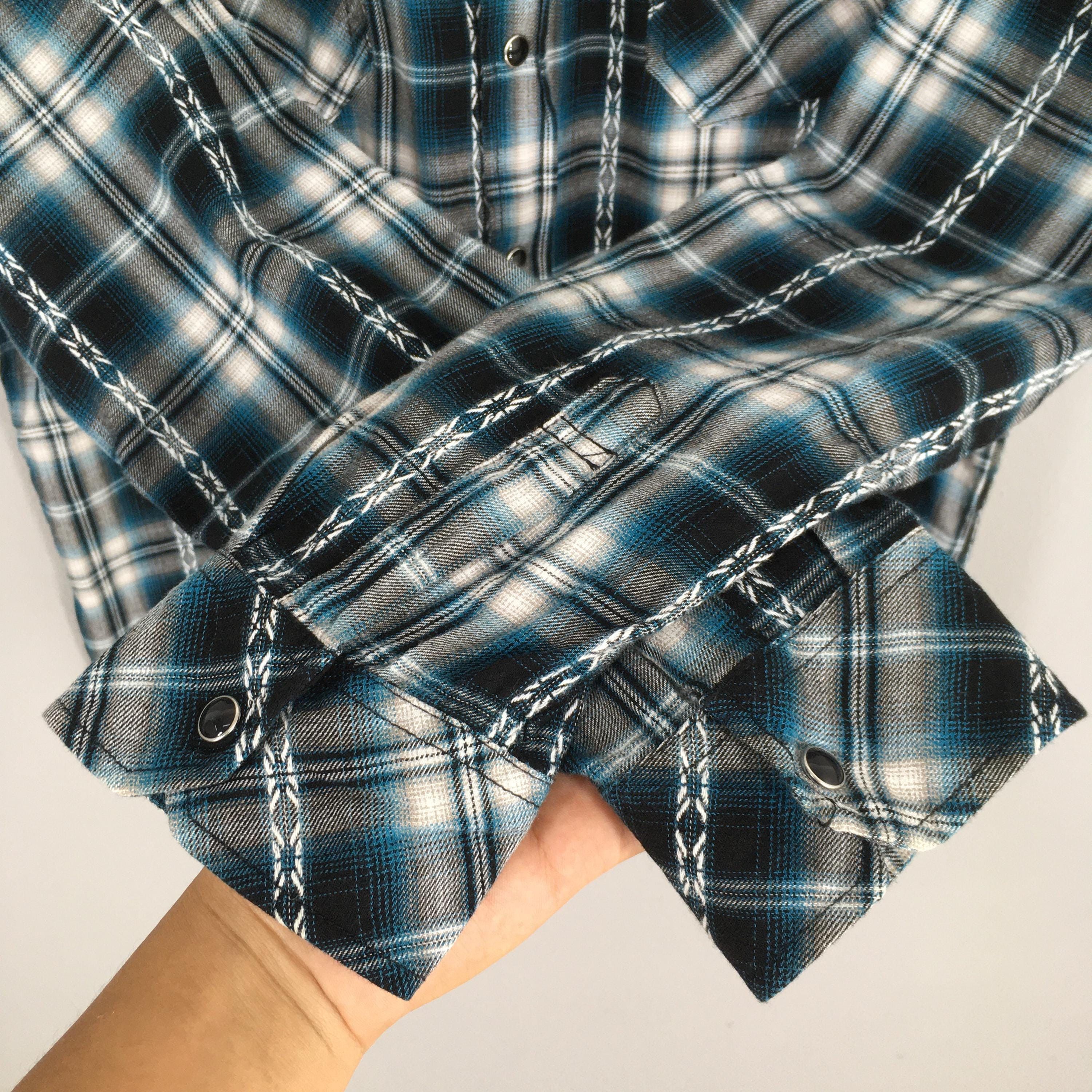 Flannel × Vintage Vintage Avail Mode Plaid Shadow Checkered Shirt Medium Size US M / EU 48-50 / 2 - 4 Thumbnail