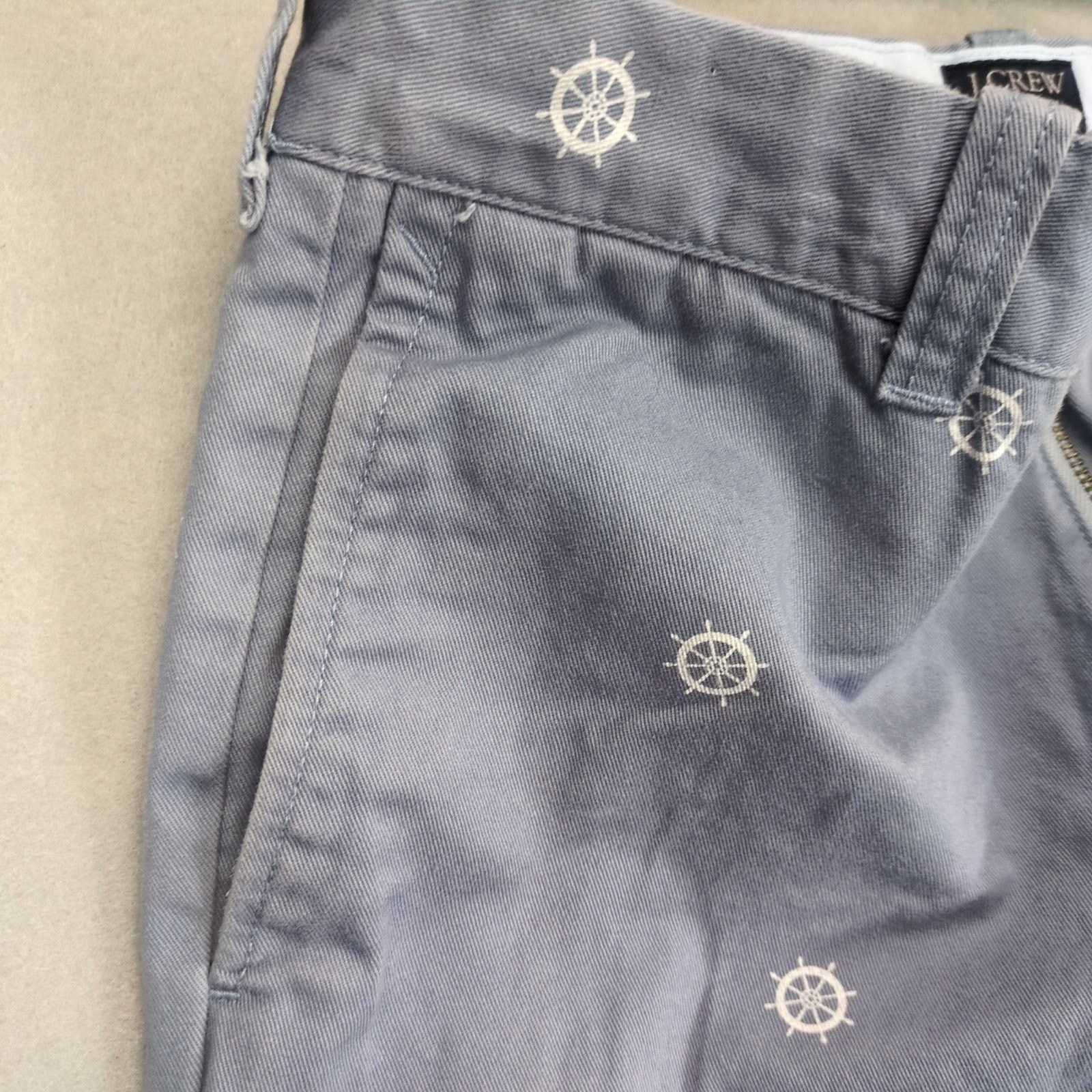 J.Crew J Crew Rivington Men's 29x10.5 Blue Nautical Chino Shorts Size US 29 - 4 Thumbnail