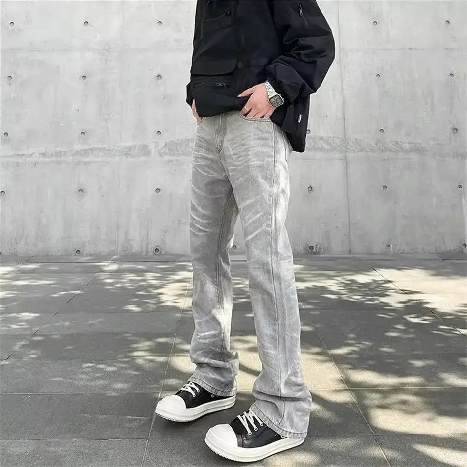 Japanese Brand Avant garde fashion washed damage flared jeans pants Size US 28 / EU 44 - 4 Thumbnail