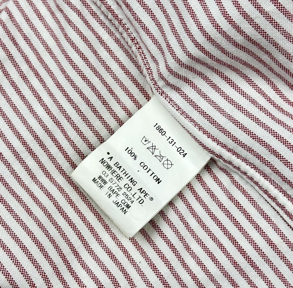 Bape Bathing Ape BAPE Striped Button Down Shirt Made in Japan Size US XL / EU 56 / 4 - 13 Thumbnail
