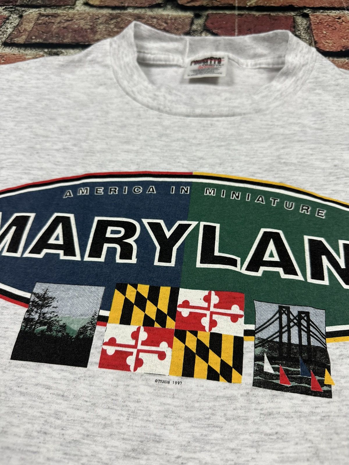 Vintage Vintage Maryland T Shirt America in Miniature Single Stitch Size US XL / EU 56 / 4 - 7 Thumbnail