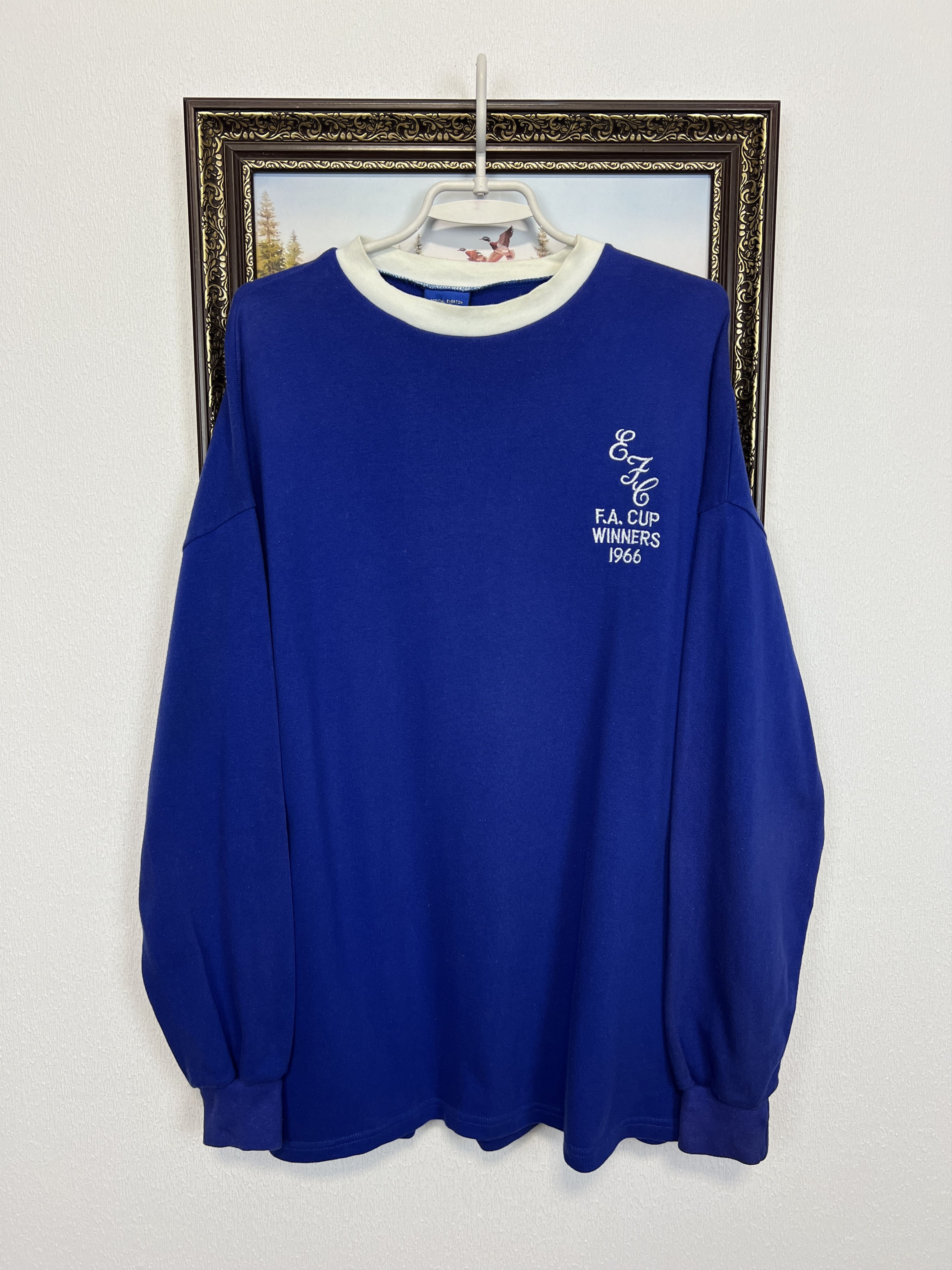 Toffs Everton Football Shirt F.A.Cup Winners Long Sleeve Jersey Size US XL / EU 56 / 4 - 1 Thumbnail