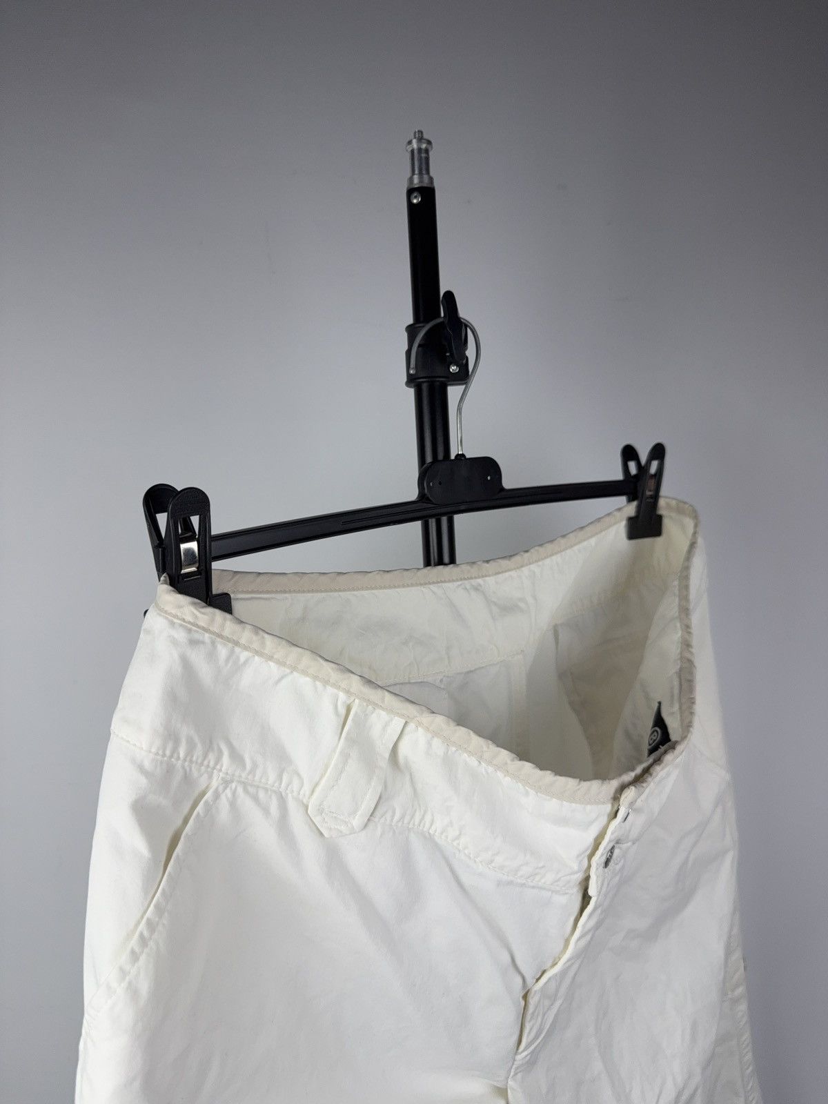 Bogner Avant Garde Y2K 00s Bogner White Technical Nylon Cargo Pants Size 33" - 16 Thumbnail