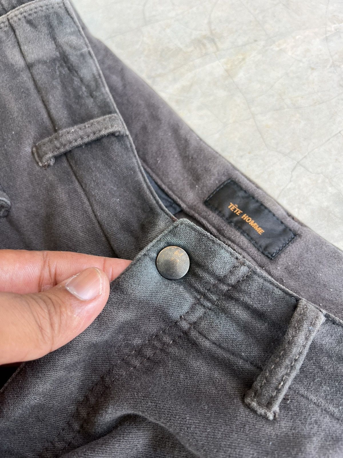 Tete Homme VINTAGE TETE HOMME Multi-Pocket Sun Faded Cargo Flare Pants Size US 32 / EU 48 - 5 Thumbnail
