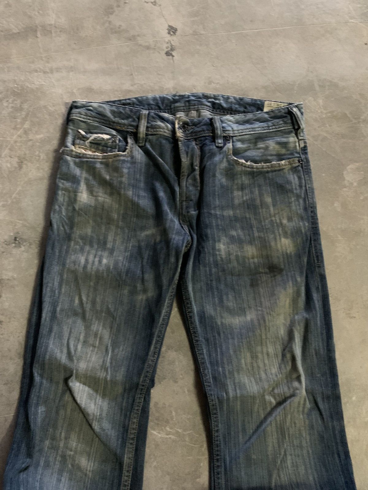 Designer × Diesel vintage diesel flare distressed rusty fade washed Size US 32 / EU 48 - 3 Thumbnail