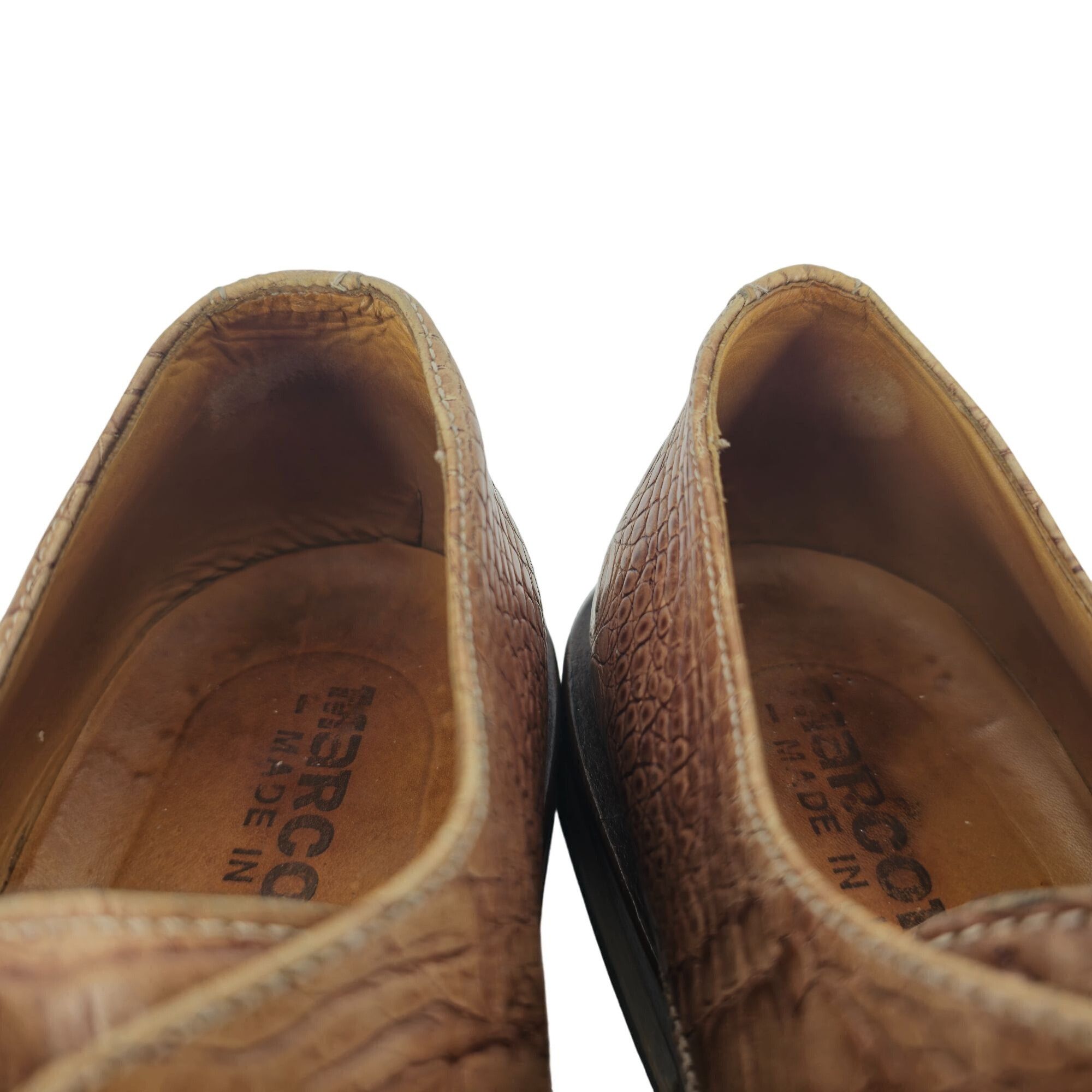 Other Vintage Italy Marcopizzi Men 8.5 Tan Brown Alligator Leather Size US 8.5 / EU 41-42 - 9 Thumbnail