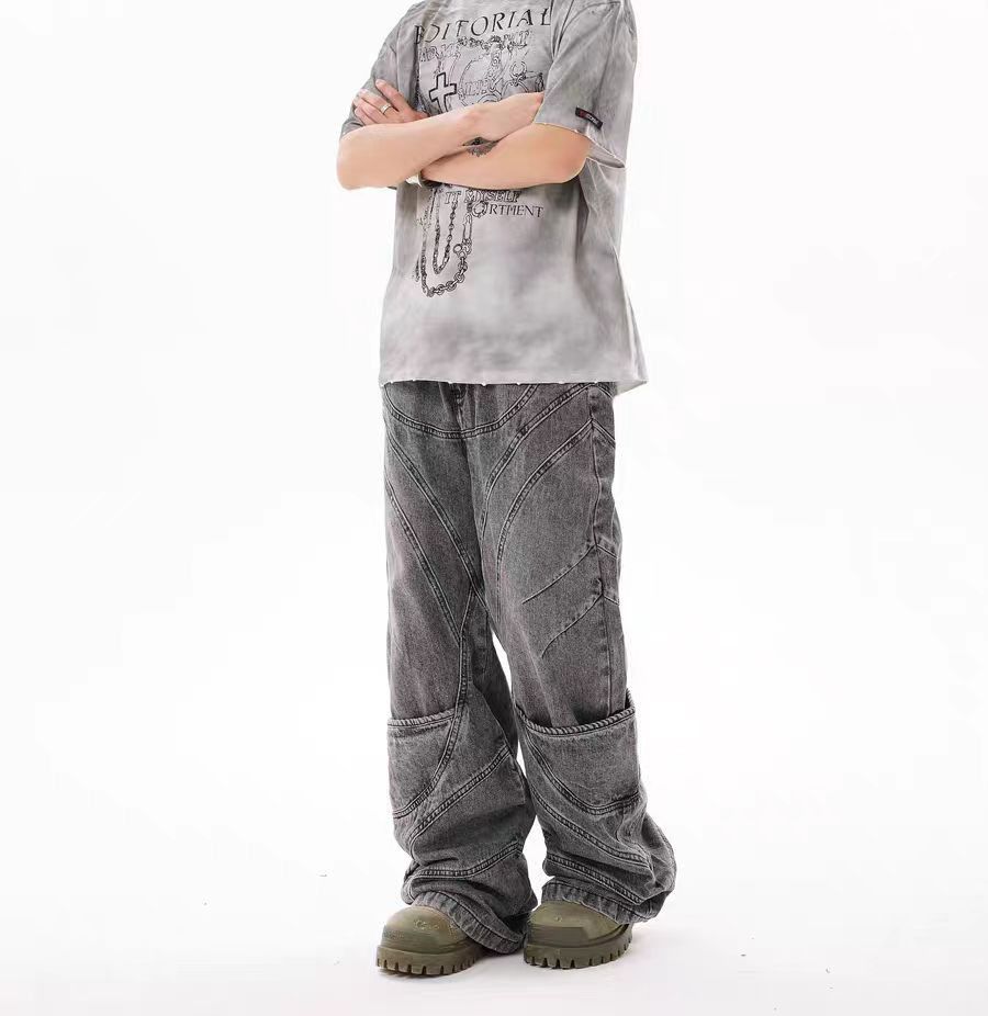 Japanese Brand × Jean Deconstructed vintage washed distressed baggy casual jeans Size US 30 / EU 46 - 6 Thumbnail