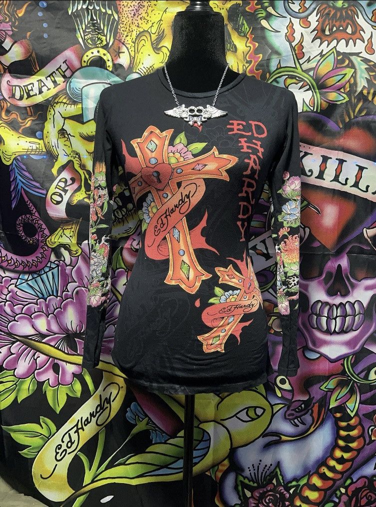 Ed Hardy Ed hardy long sleeve shirt multiple designs Size S / US 4 / IT 40 - 1 Thumbnail
