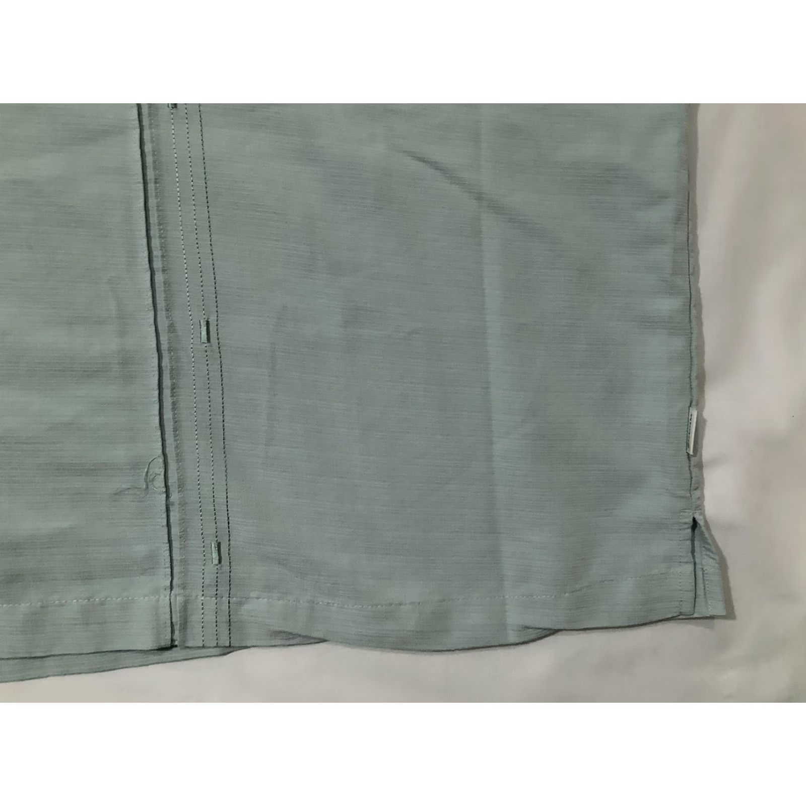 Cubavera Cubavera Shirt Mens 4XL Green Pleated Short Sleeve Button Front Rayon Casual Size US XXL / EU 58 / 5 - 5 Thumbnail