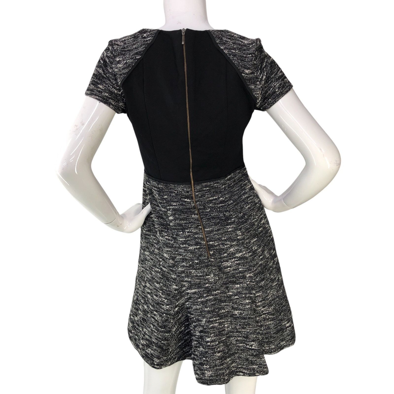 J.Crew J Crew Size 2 Dress Fit Flare Tweed Space Dye Stretch Lined Size XS / US 0-2 / IT 36-38 - 7 Thumbnail