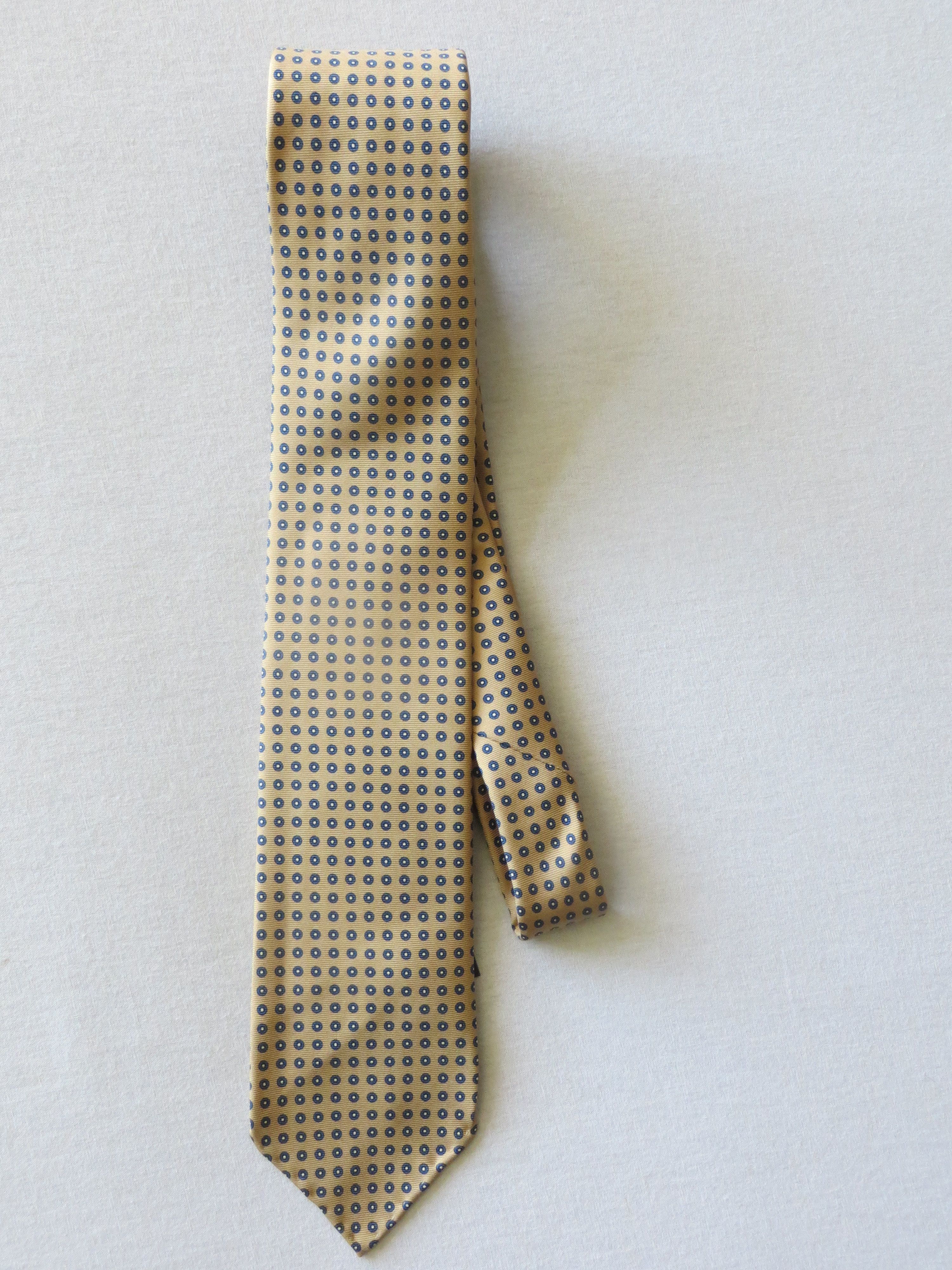 Drake's RAW EDGE DARK BEIGE SILK TIE Size ONE SIZE - 3 Thumbnail