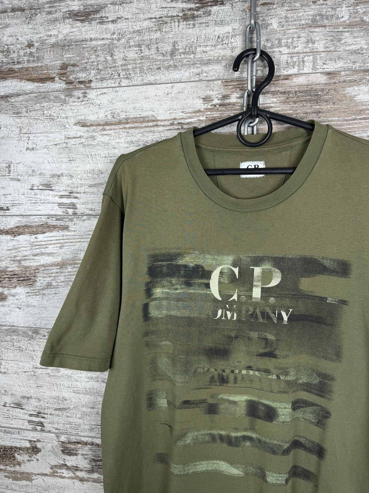 C.P. Company Mens Vintage C.P. Company t-shirt big logo tee green Size US M / EU 48-50 / 2 - 3 Thumbnail