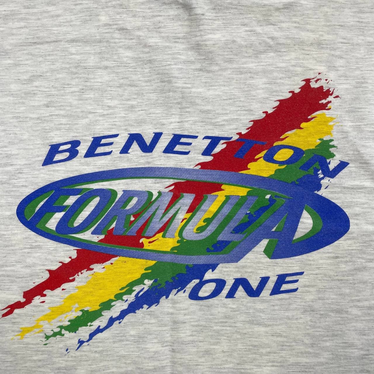 Formula 1 Vintage 90s Benetton Formula One 1 Racing T Shirt Gray L/XL Size US XL / EU 56 / 4 - 17 Thumbnail