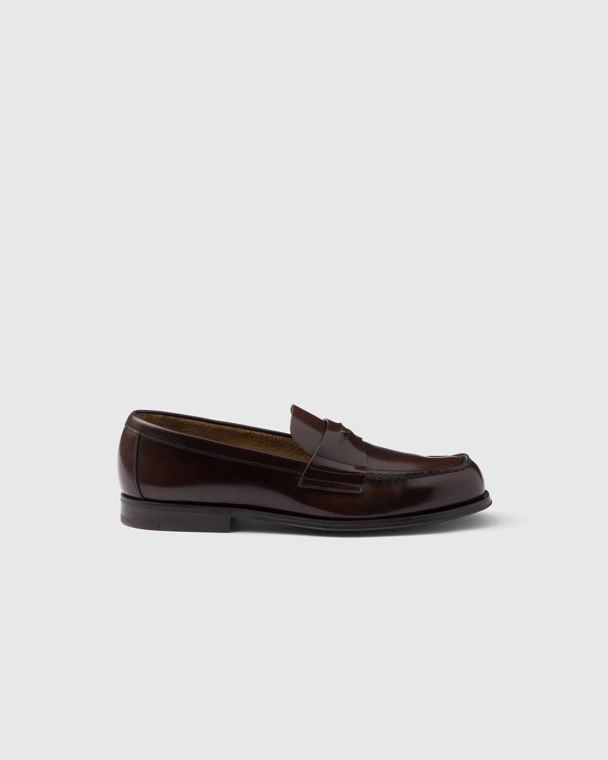 Prada o1mt1gz0226 Brushed Leather Loafers in Brown Size US 7.5 / EU 40-41 - 2 Thumbnail
