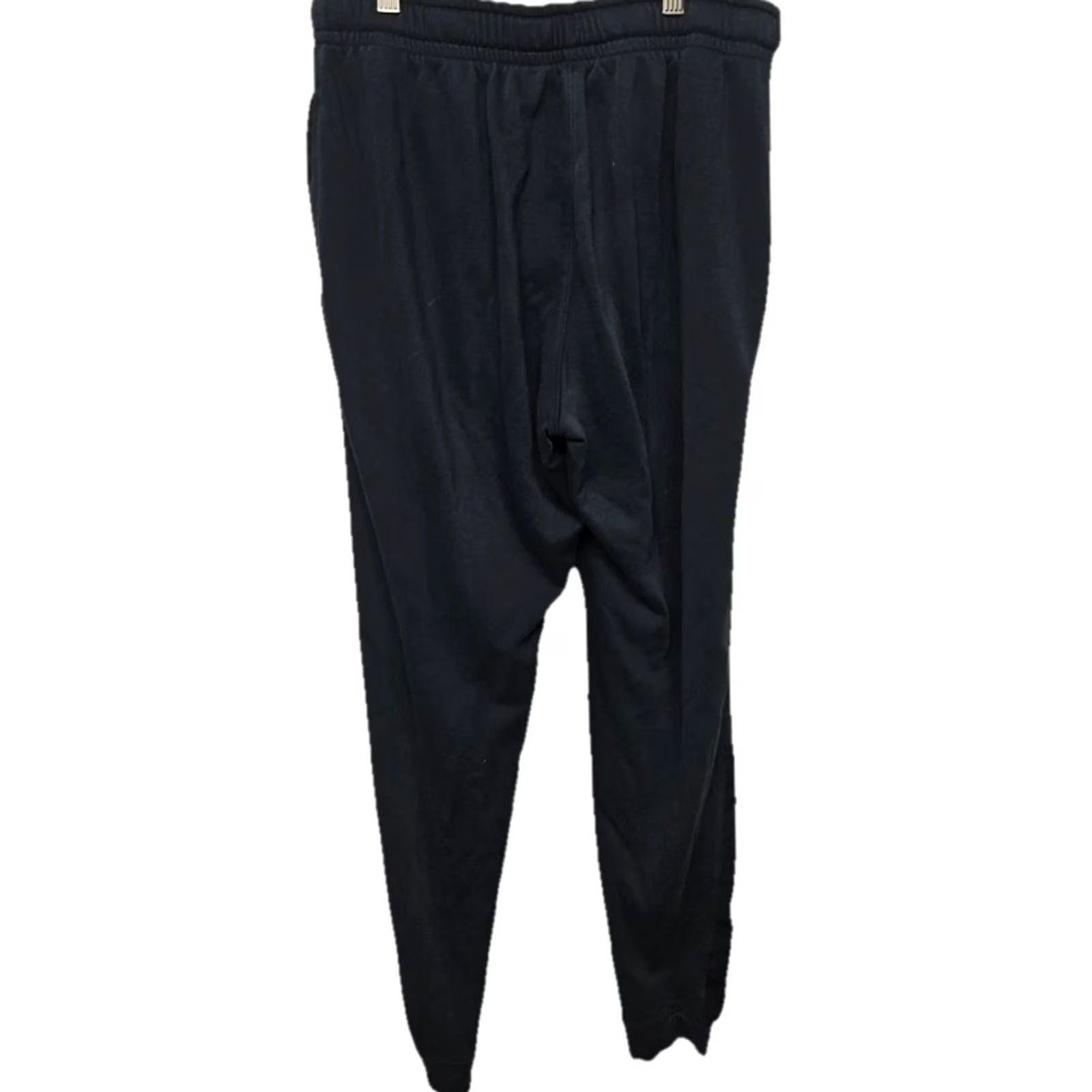 Under Armour Under Armour Men’s Large Black Jogger Sweatpants Logo Athletic Tapered Fleece Cotton Blend Pockets Drawstring Gym & Training Mens Size US 33 - 4 Thumbnail