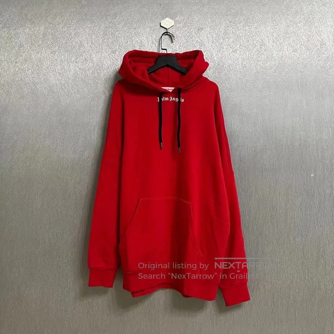 Palm Angels red palm angels logo hoodie. Size US M / EU 48-50 / 2 - 1 Thumbnail