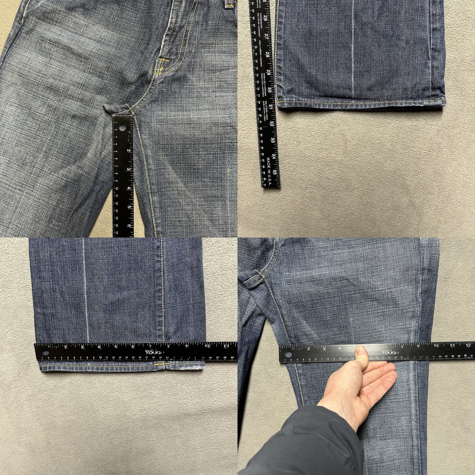 7 For All Mankind 7 For All Mankind Jeans Womens 30 Blue Denim Flared 31in Inseam 31in Waist Distressed Pockets Regular Rise 8.5" - Womens Jeans Size 24" / US 00 / IT 34 - 10 Thumbnail