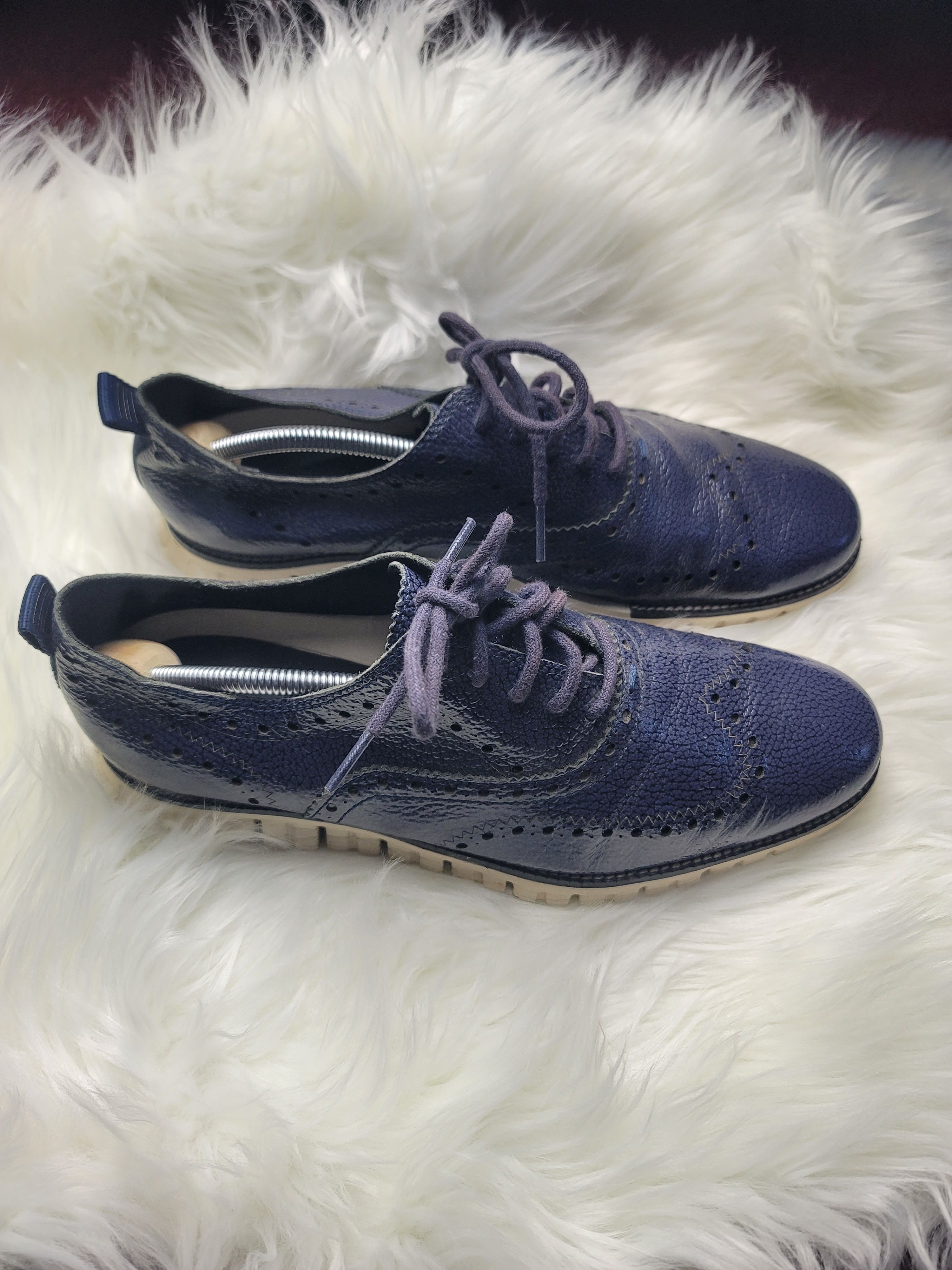 Cole Haan Cole Haan Zerogrand Oxford II Size 10M Blue leather Size US 10 / EU 43 - 6 Thumbnail