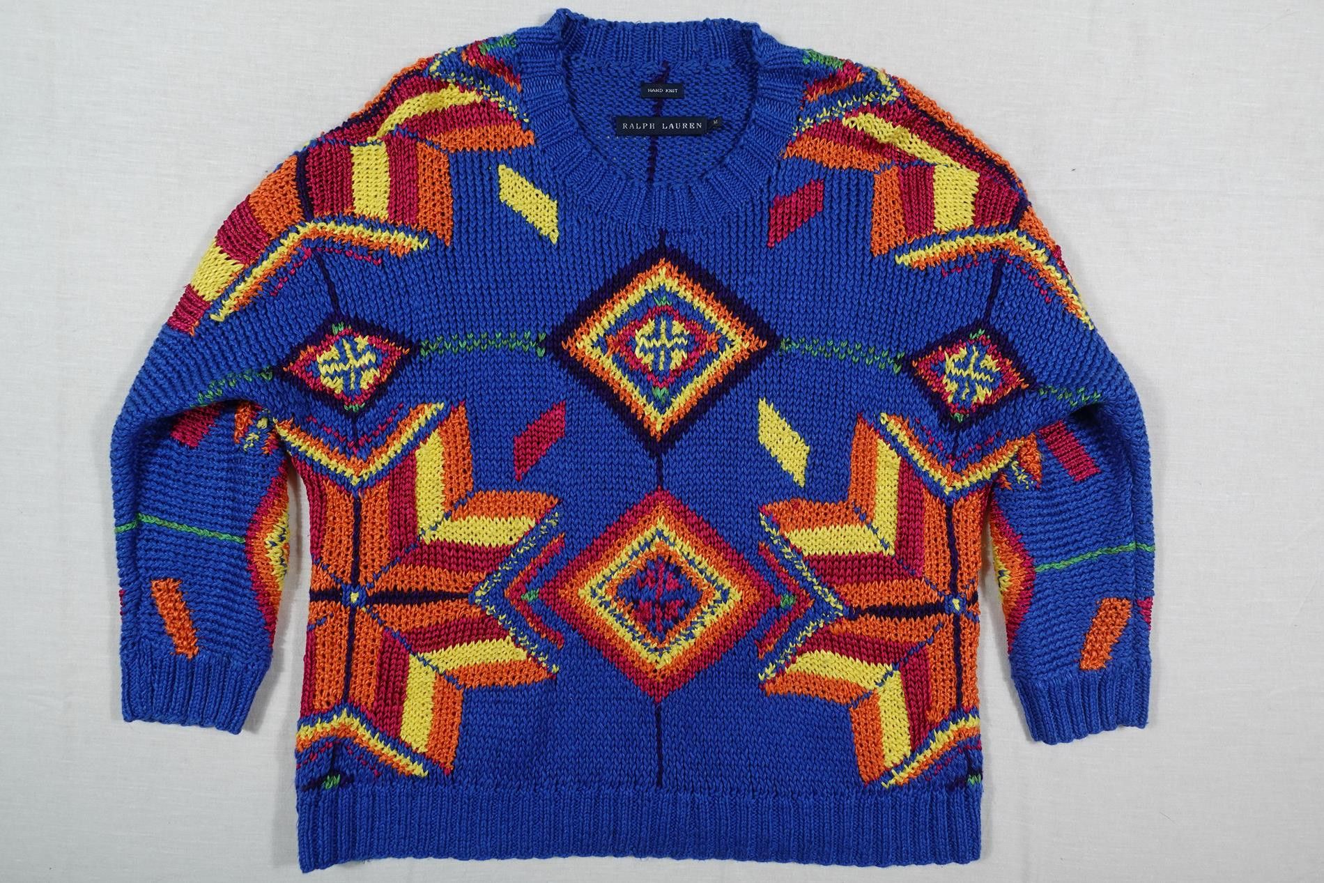 Ralph Lauren Blue Label Ralph Lauren Ble Label Sweater Linen Blue Indian Aztec M Size M / US 6-8 / IT 42-44 - 1 Thumbnail