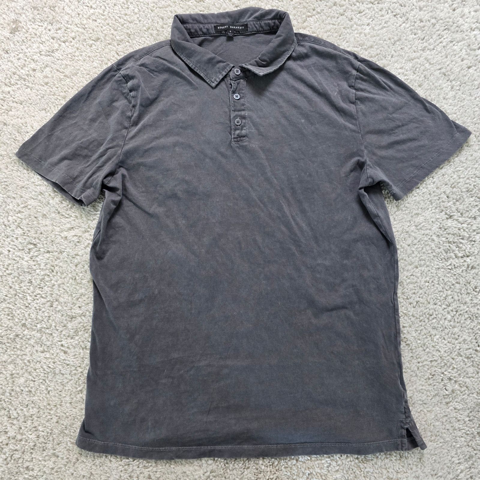 Robert Barakett Robert Barakett Mens Designer Polo Mens Large Grey Casual Size US L / EU 52-54 / 3 - 2 Thumbnail