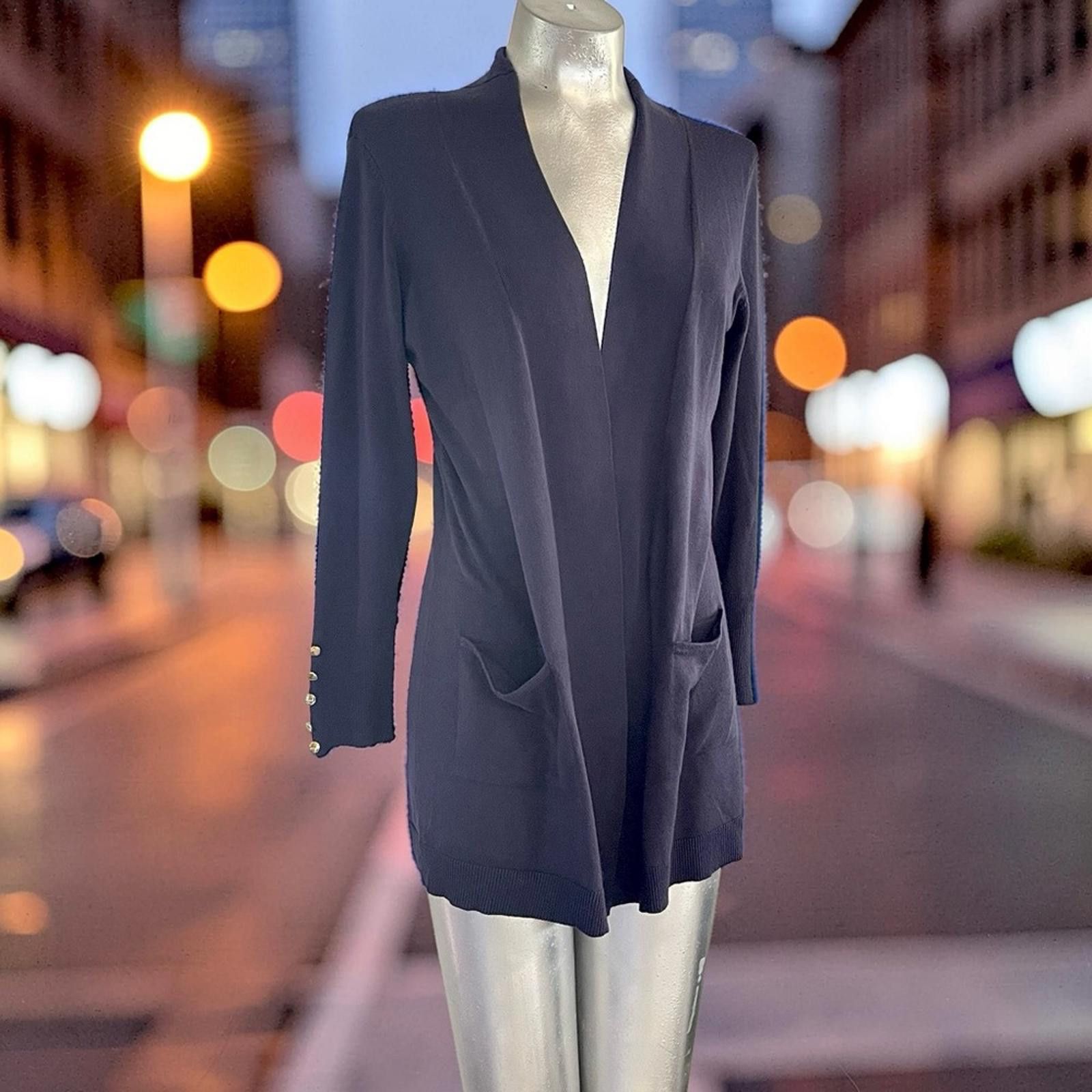Other Women's Dark Navy Open-Front Cardigan in size S Size S / US 4 / IT 40 - 1 Thumbnail