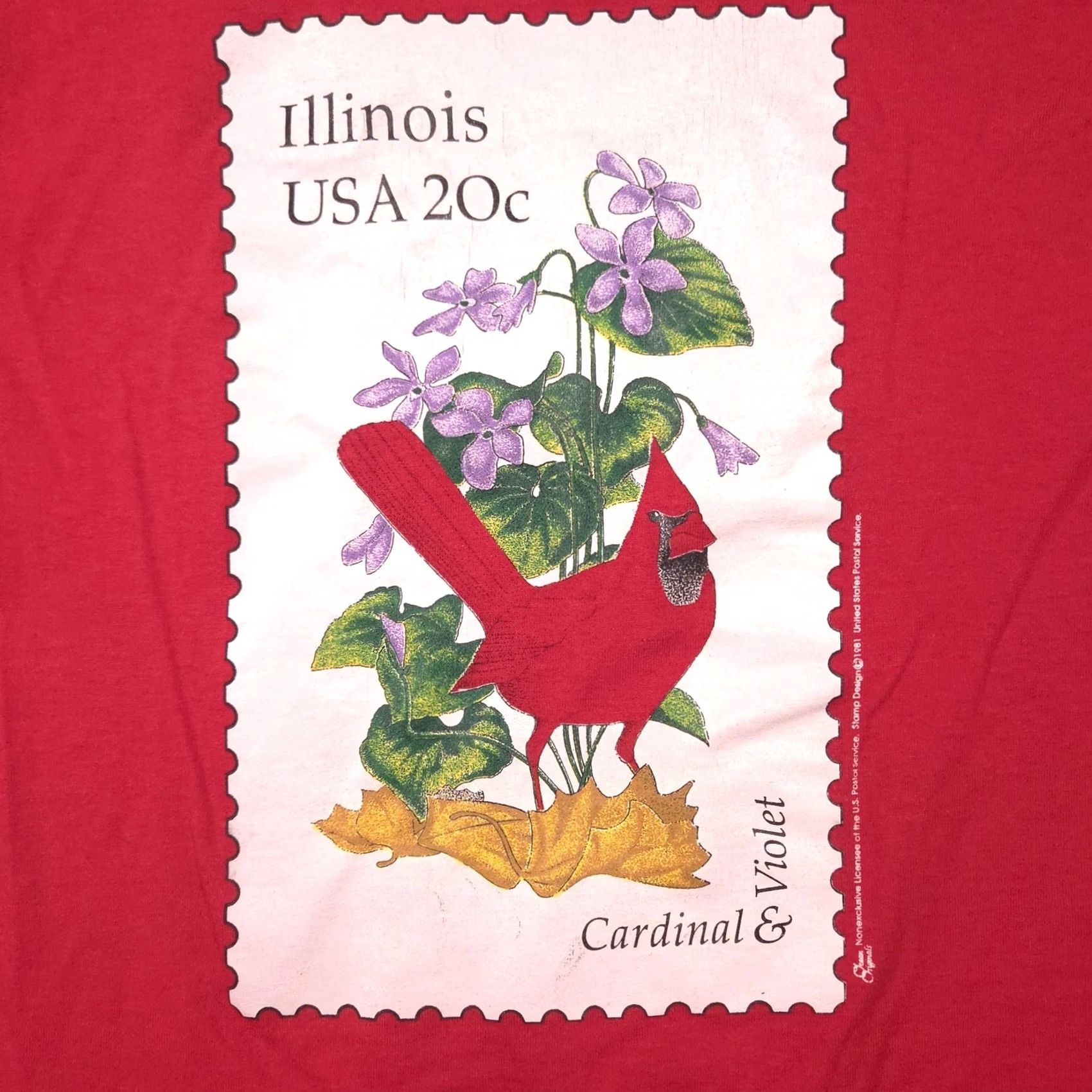 Vintage VINTAGE Screen Stars Best Shirt Mens M Red Illinois Cardinal Violet Tee Size US M / EU 48-50 / 2 - 4 Thumbnail