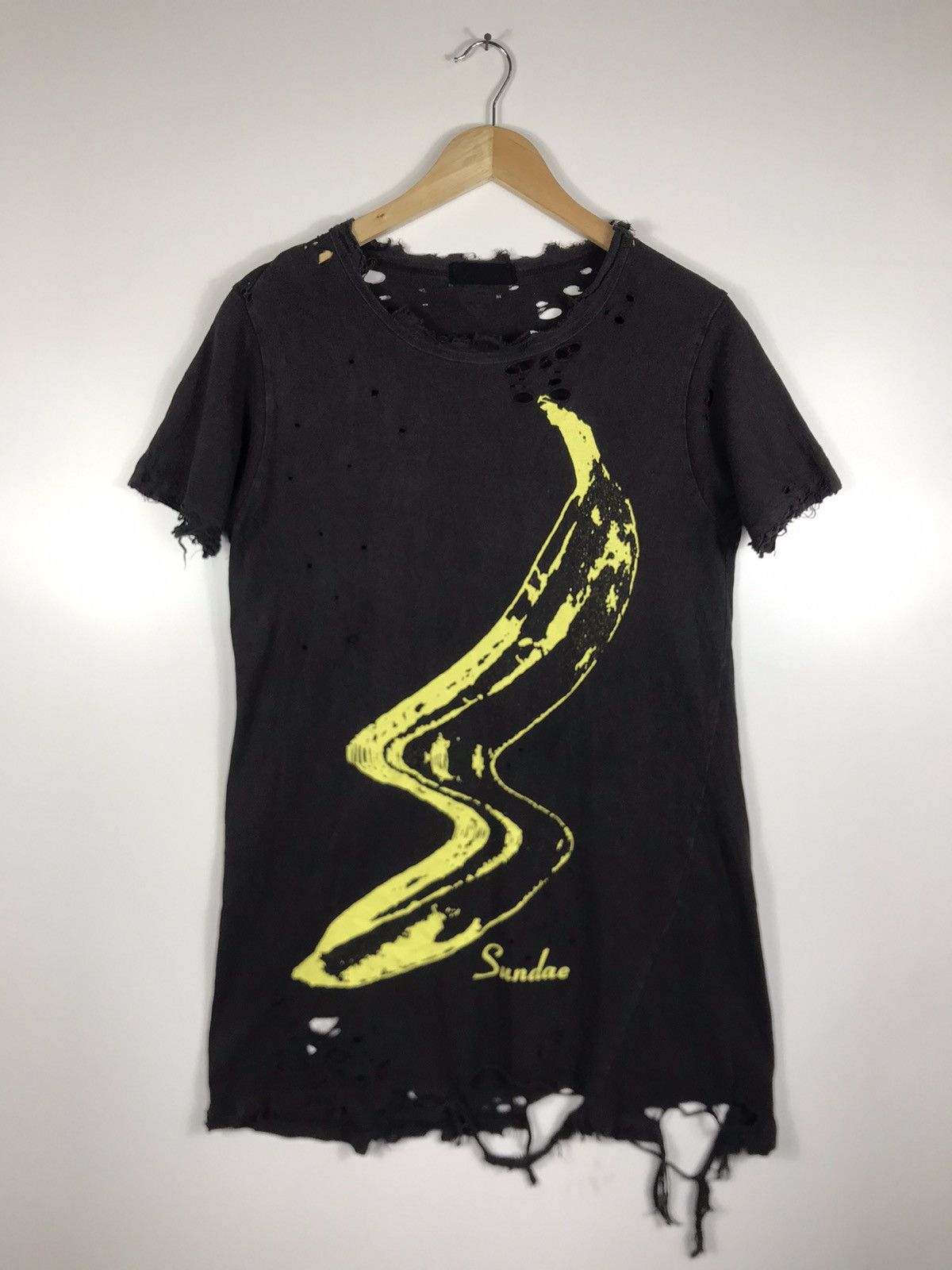 Japanese Brand ⚡️RNA inc Sundae Distressed Style Long Shirt Size M / US 6-8 / IT 42-44 - 1 Thumbnail