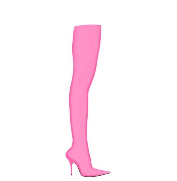 Balenciaga oc11z1125 Knife 110mm Over-The-Knee Boots in Pink Size US 8 / IT 38 - 1 Preview