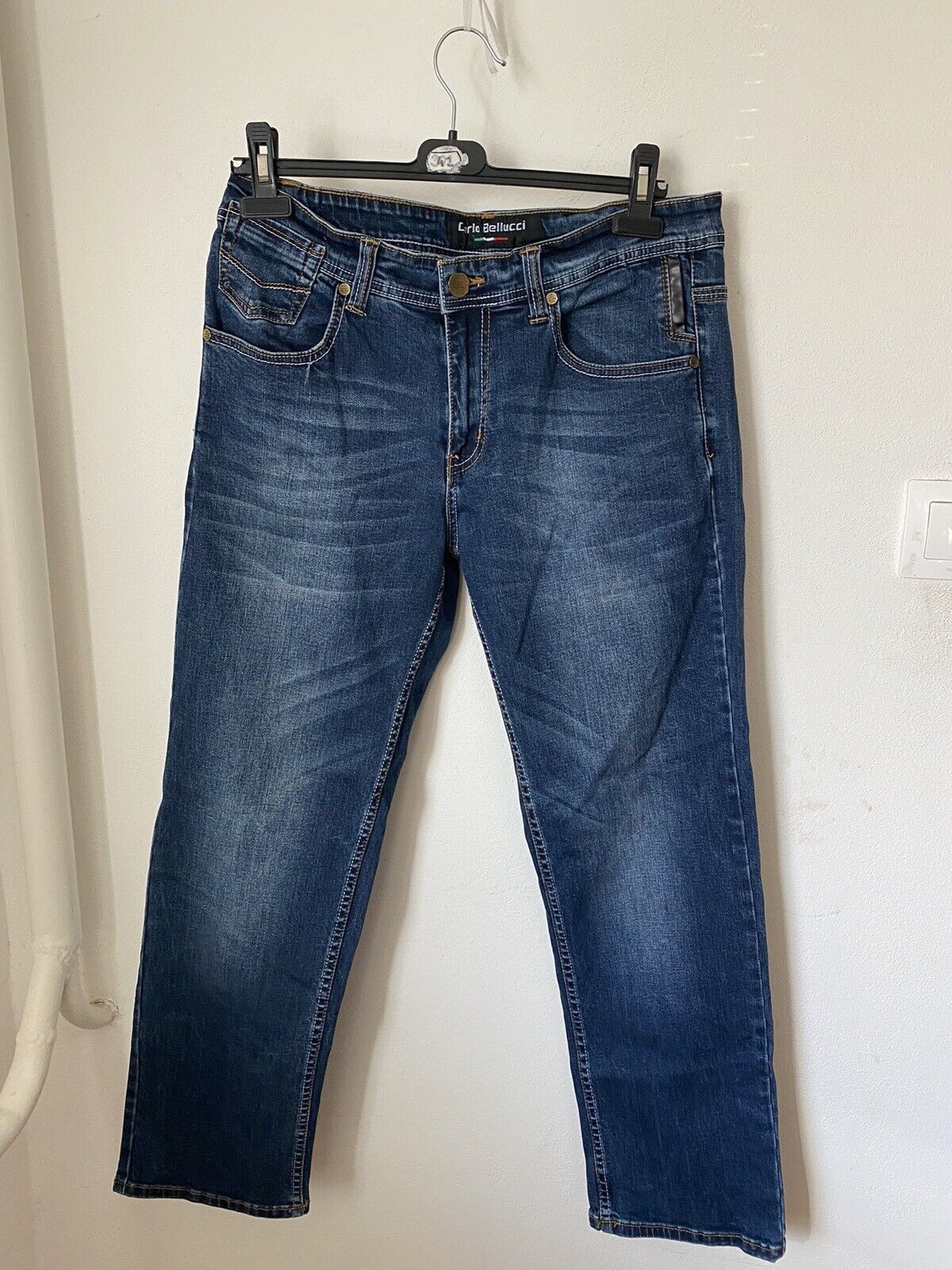 Vintage Carlo Bellucci Mens Jeans Blue Size 32 Straight Sk47 Size US 32 / EU 48 - 1 Thumbnail