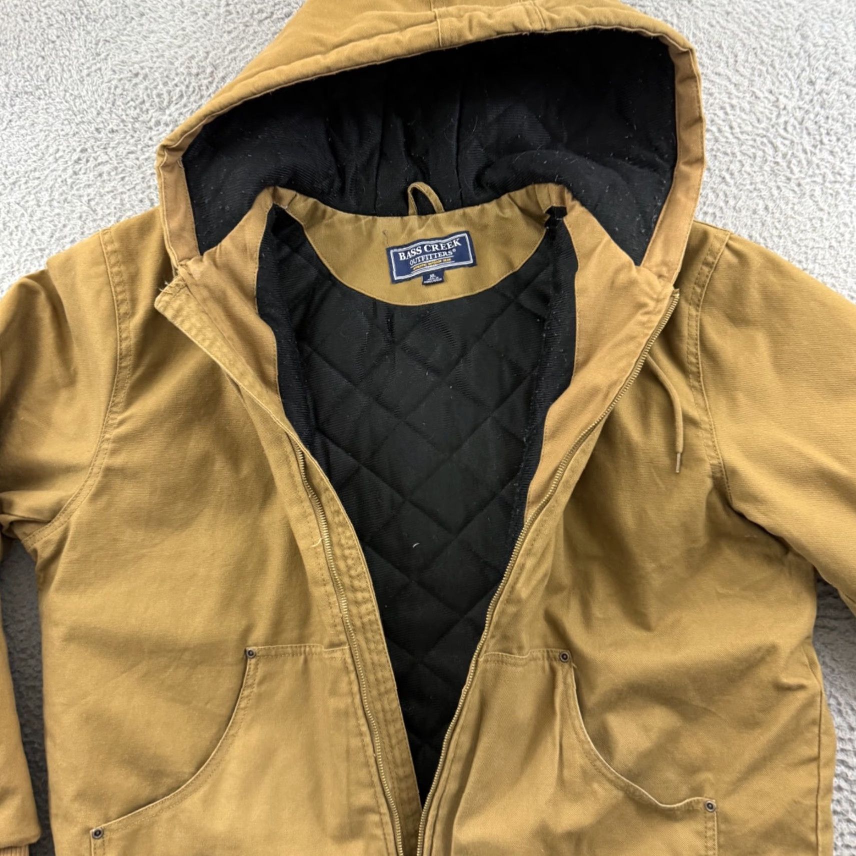 Vintage VINTAGE Bass Creek Outfitters Jacket Mens XL Brown Workwear Quilted Hood Outdoor Size US XL / EU 56 / 4 - 6 Thumbnail