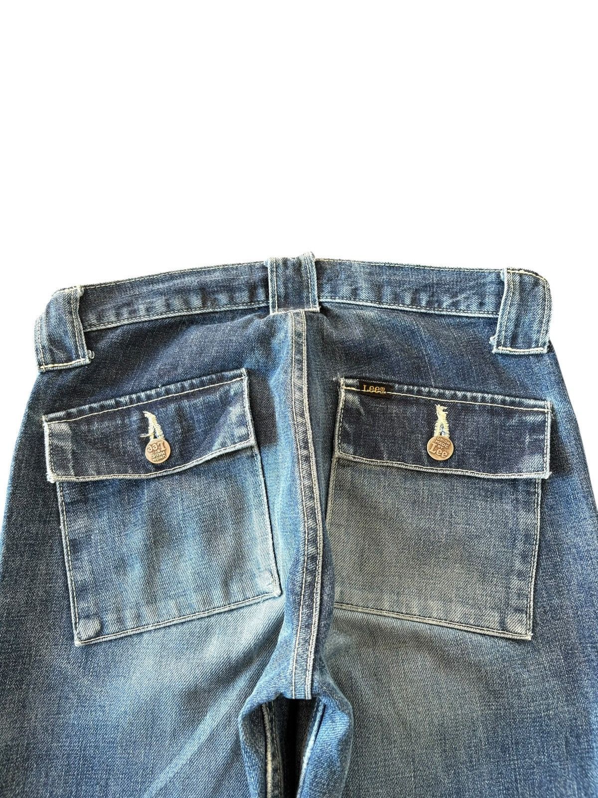 Lee Vintage Lee Union Made Distressed Bush Pants Flare Jeans Size 28" / US 6 / IT 42 - 4 Thumbnail