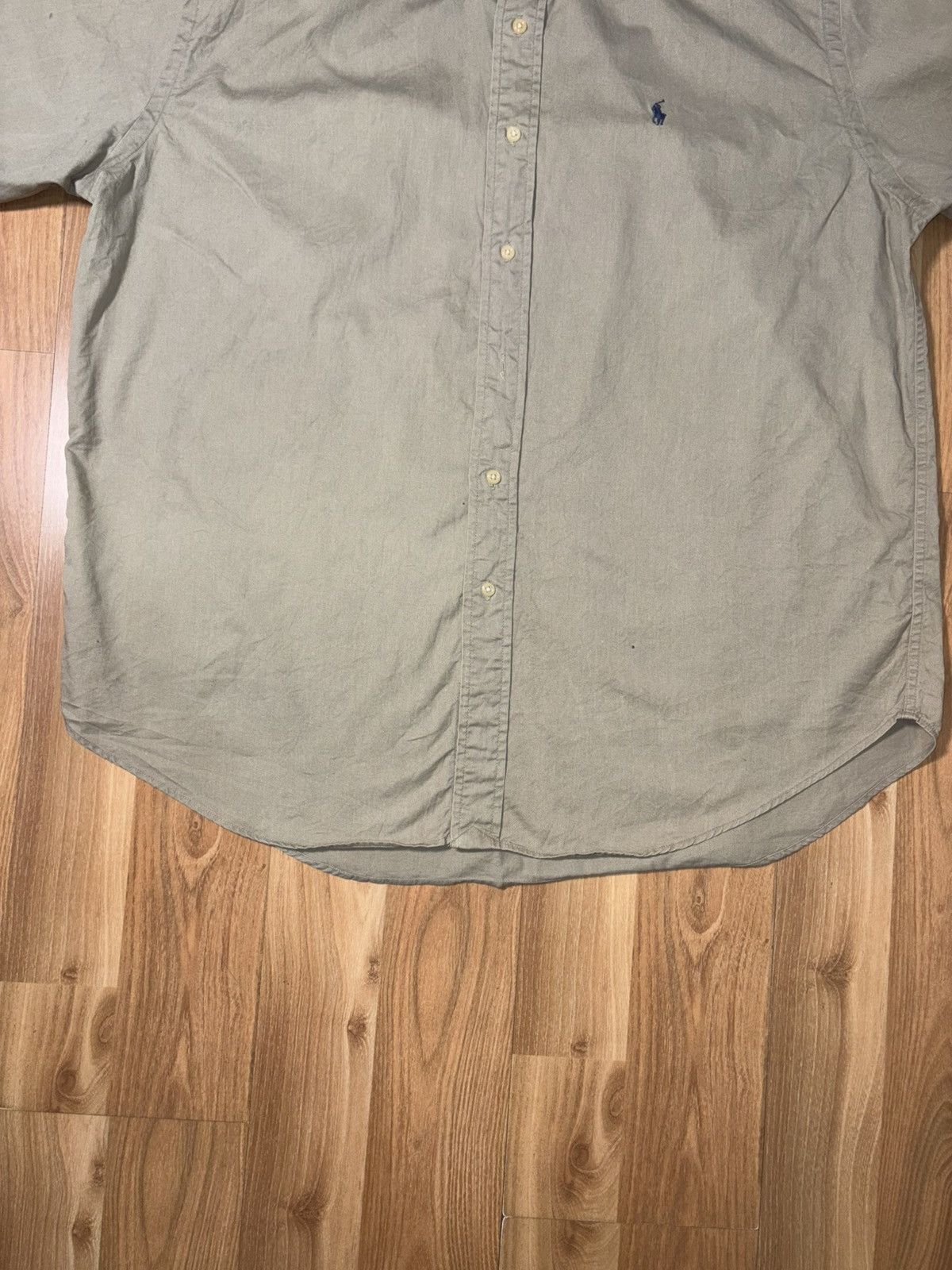 Ralph Lauren VTG Polo Ralph LaurenBlaire S/S Shirt Khaki Twill XL 90s/Y2K Size US XL / EU 56 / 4 - 3 Thumbnail