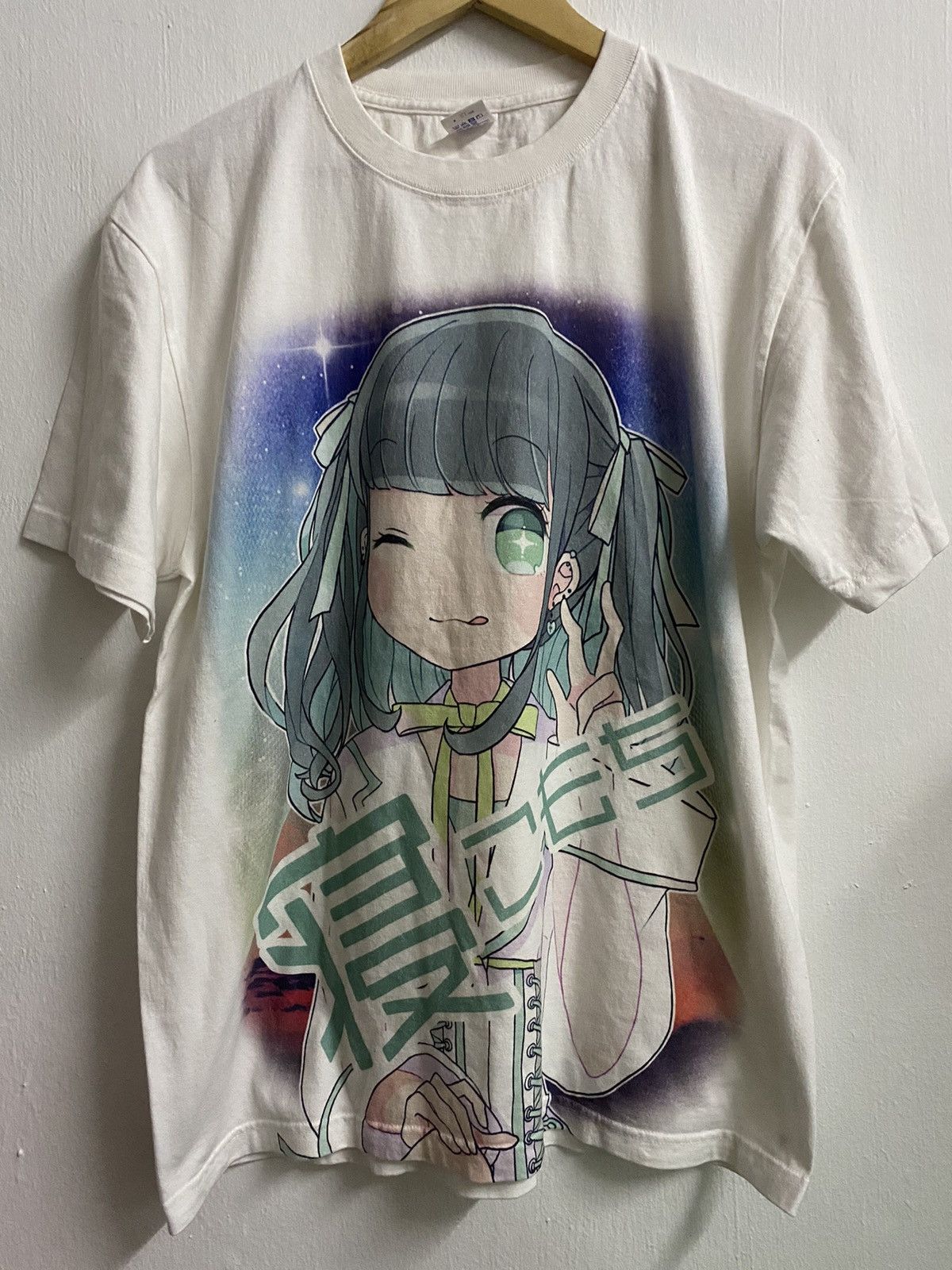 image of Anima x Vintage Anime Girl Waifu Art Japan in White, Men's (Size XL)