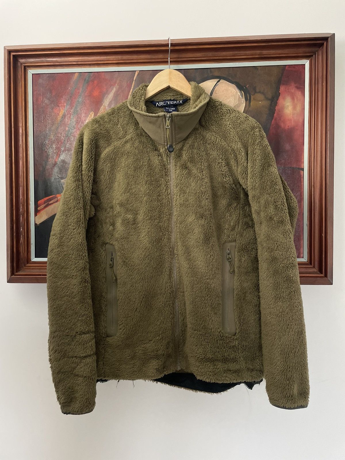 image of Arcteryx x Polartec Vintage Arc'teryx Fleece Polartec Outdoor Hype Streetwear in Khaki (Size Small)