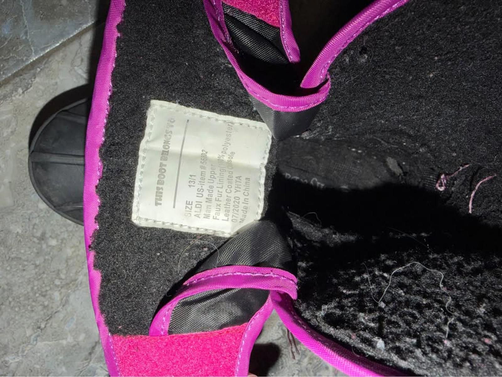 Adidas Kids Pink and Black Winter Snow Boots Size 13/1 Aldi Size US 12 / IT 42 - 2 Thumbnail