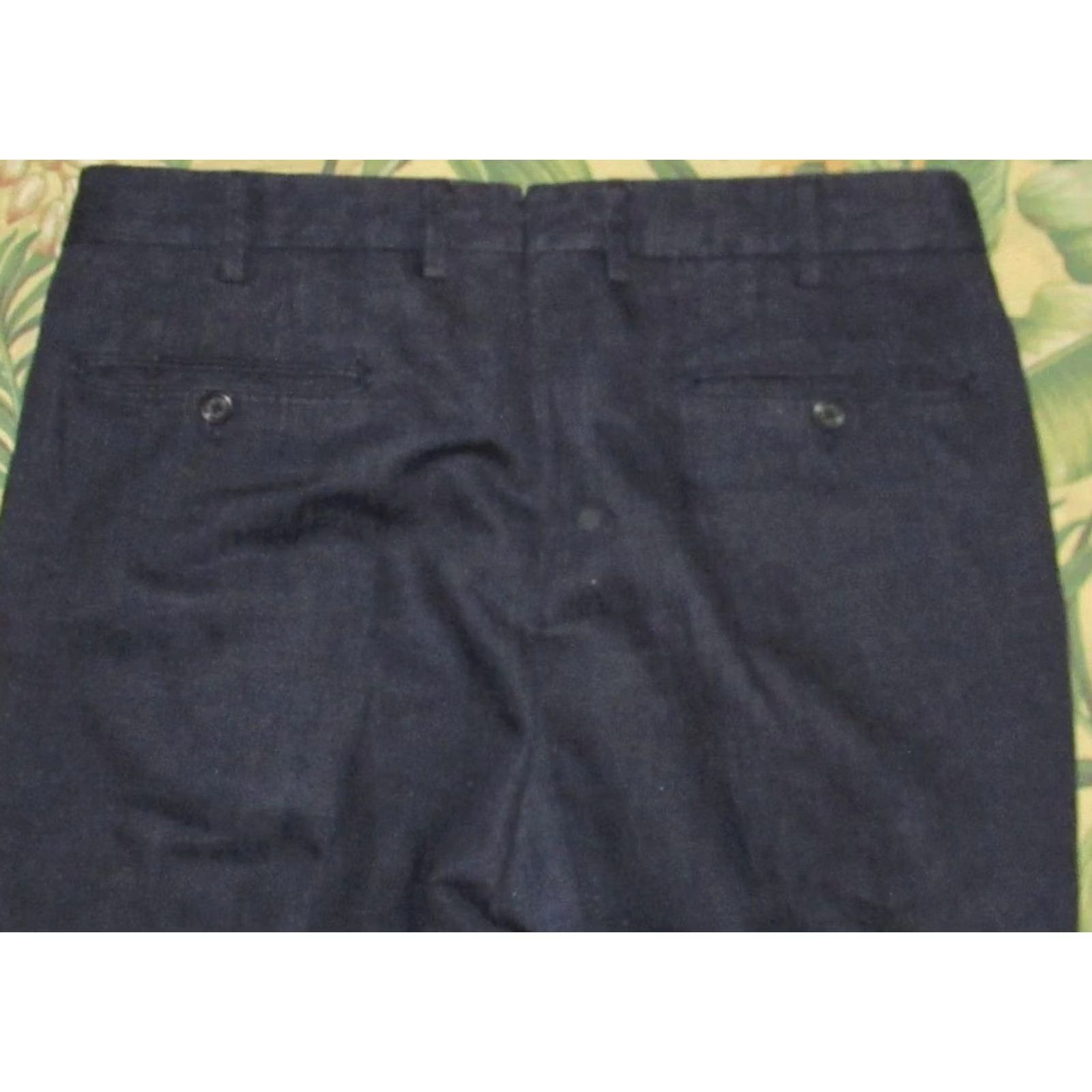 Sid Mashburn SID MASHBURN Dress Pants Dark Indigo Linen Cotton 32 x 26 Mens Size US 32 / EU 48 - 4 Thumbnail