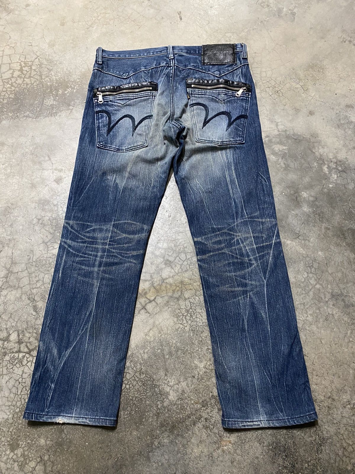 Edwin × Japanese Brand Baggy Jeans Japanese Edwin Distressed Size US 33 - 7 Thumbnail