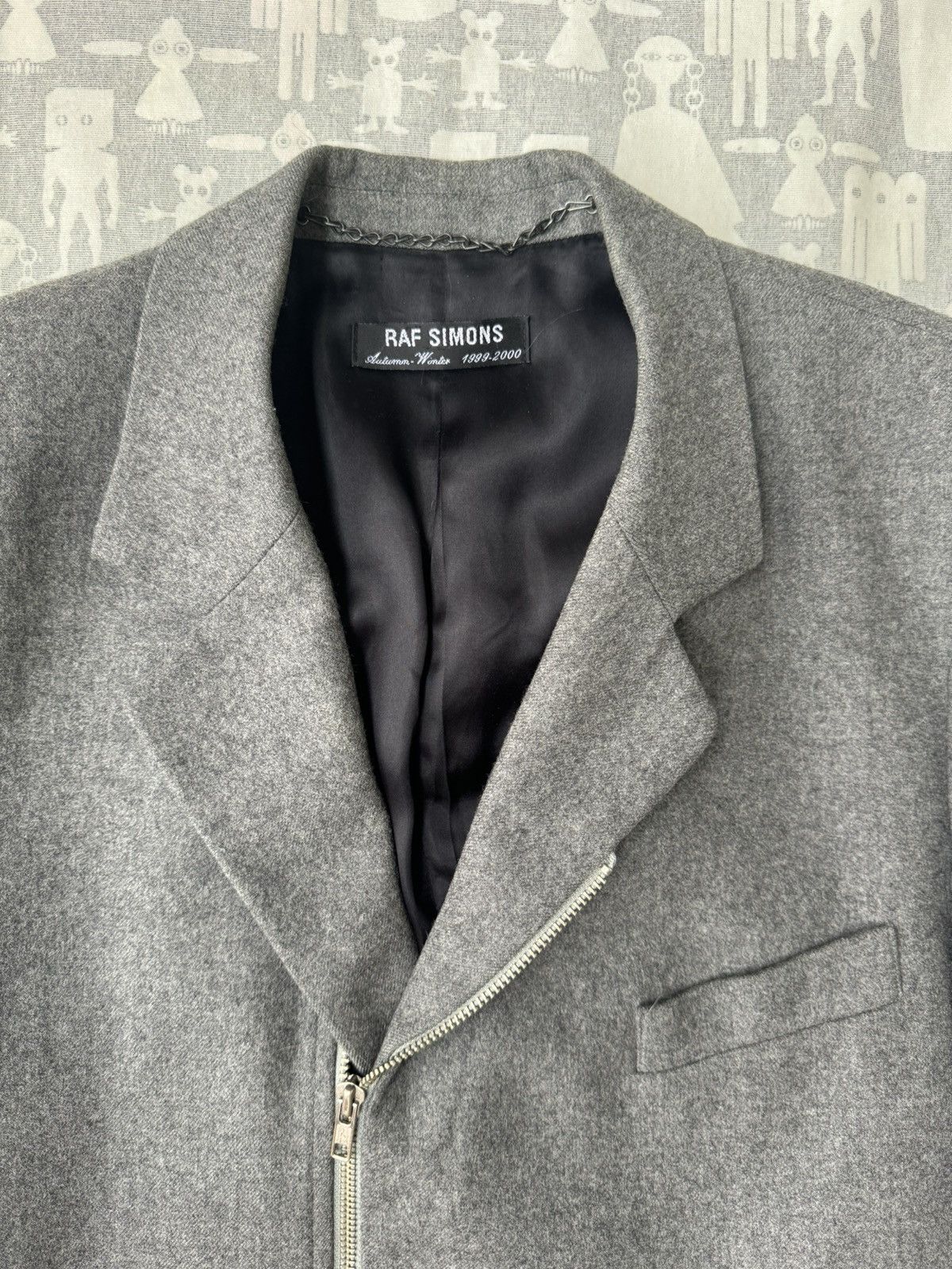 Raf Simons Raf Simons AW99 Perfecto Biker Wool Chesterfield Coat Size US XL / EU 56 / 4 - 2 Thumbnail