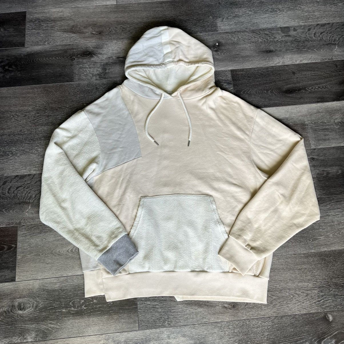 John Elliott John Elliott Distorted Colorblock Ivory Hoodie F/W 2018 Size US XL / EU 56 / 4 - 1 Thumbnail