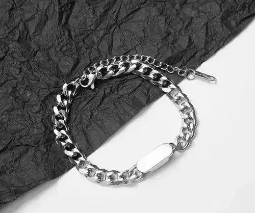 Jewelry Double Layered Chain Link Bracelet Size ONE SIZE - 4 Thumbnail
