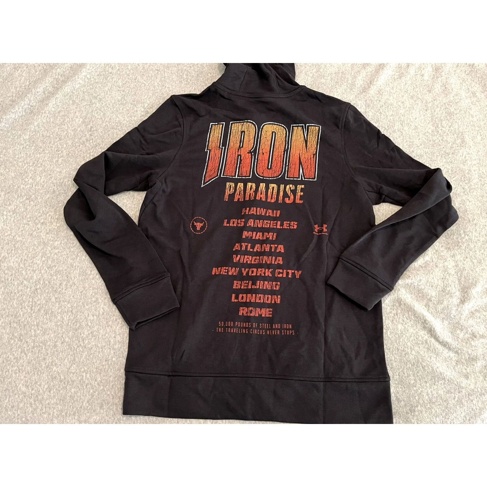 Under Armour Under Armour Hoodie Full Zip Mens Small NWT Black Under Armour Project Rock Iron Paradise Sweatshirt? Size US S / EU 44-46 / 1 - 2 Thumbnail