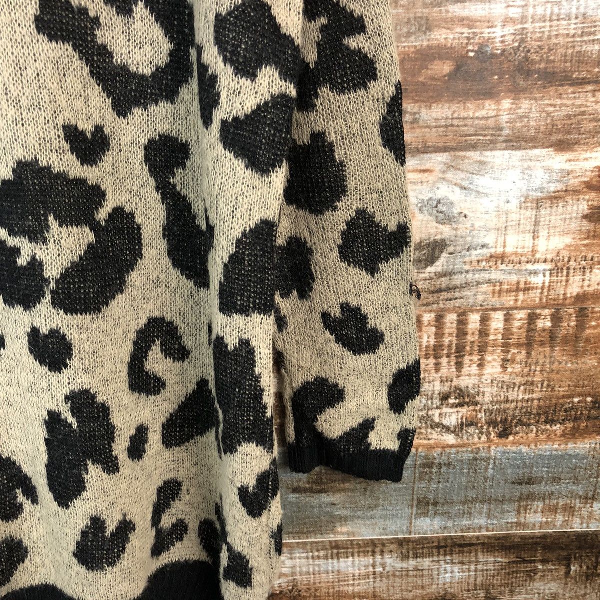 Homespun Knitwear × Japanese Brand Loola Loloars Leopard Turtle Neck Knitwear #A1964 Size US M / EU 48-50 / 2 - 8 Thumbnail