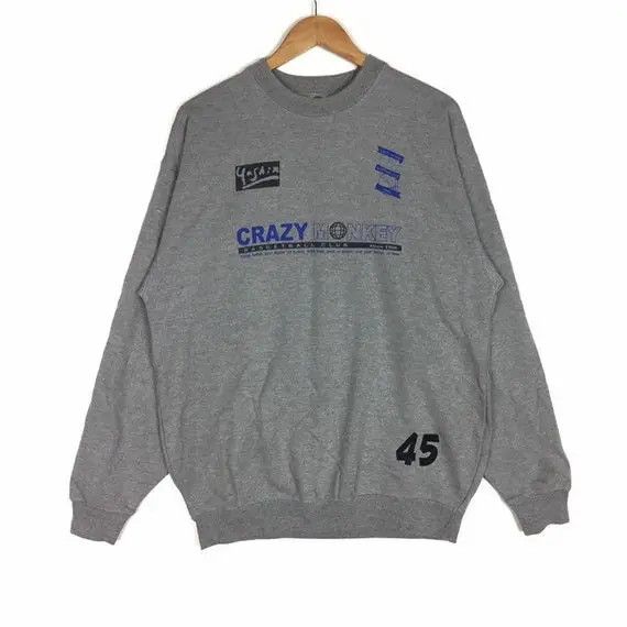 Vintage Vtg BENCH WARMER Crazy Monkey Basketball Club Sweatshirt Size US XL / EU 56 / 4 - 1 Thumbnail