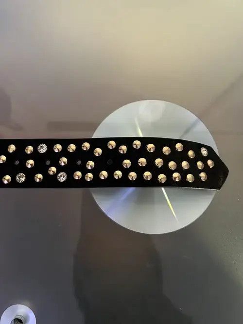 Japanese Brand × Vintage Rhinestone Gold Buckle Belt Size ONE SIZE - 4 Thumbnail
