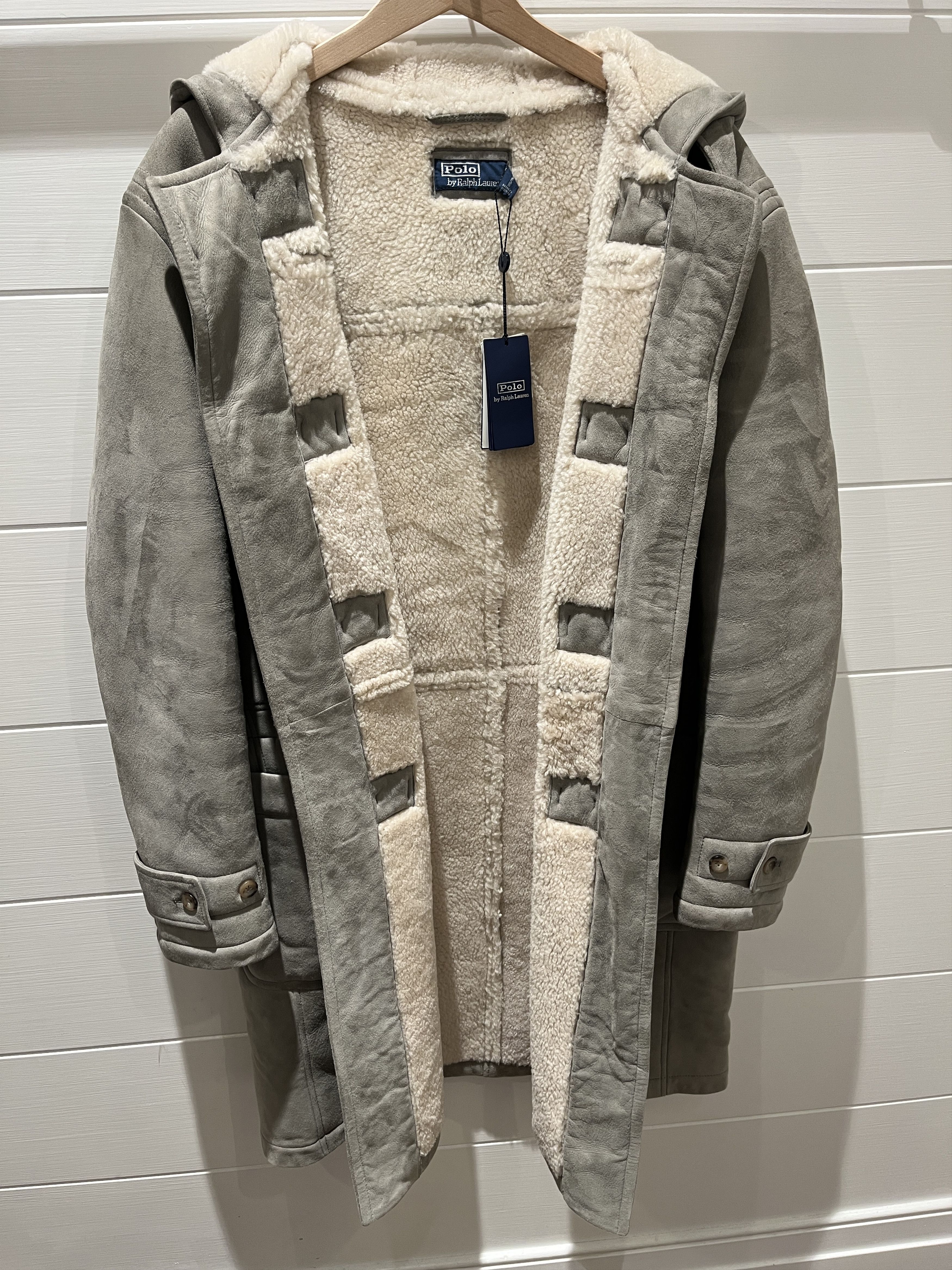 Polo Ralph Lauren Shearling Hooded Duffel Coat Size US M / EU 48-50 / 2 - 3 Thumbnail